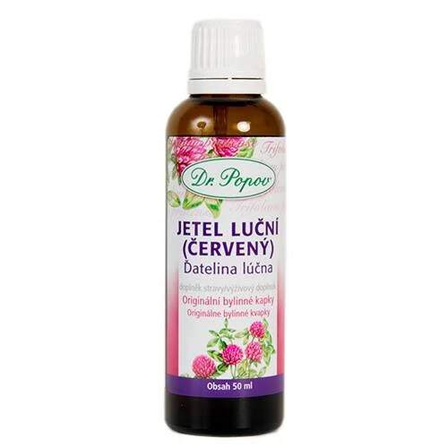 Jetel červený – originální bylinné kapky 50 ml (Doplněk stravy. V období menopauzy pro pocit komfortu a rovnováhy.)