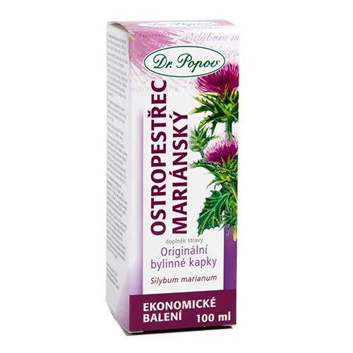 Levně Ostropestřec mariánský – bylinné kapky 100 ml (Doplněk stravy pro podporu normální činnosti jater. Praktické kapky, 100 ml.)