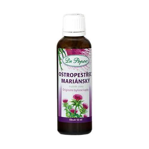 Ostropestřec mariánský – originální bylinné kapky 50 ml (Tinktura z ostropestřce pro snadné dávkování. Doplněk stravy.)