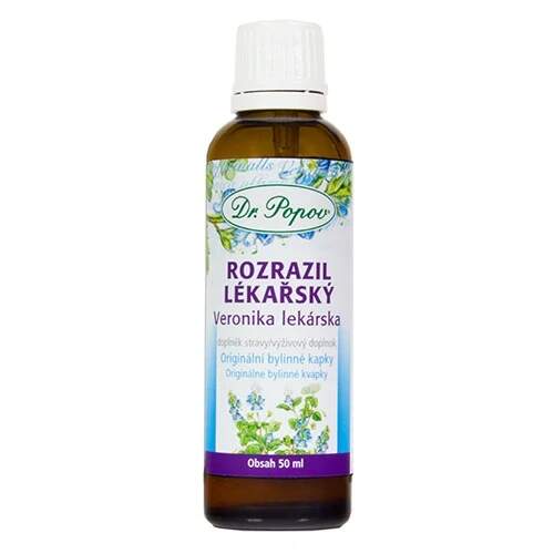 Rozrazil lékařský – originální bylinné kapky 50 ml (Tekutý bylinný extrakt (Veronica officinalis). Doplněk stravy.)