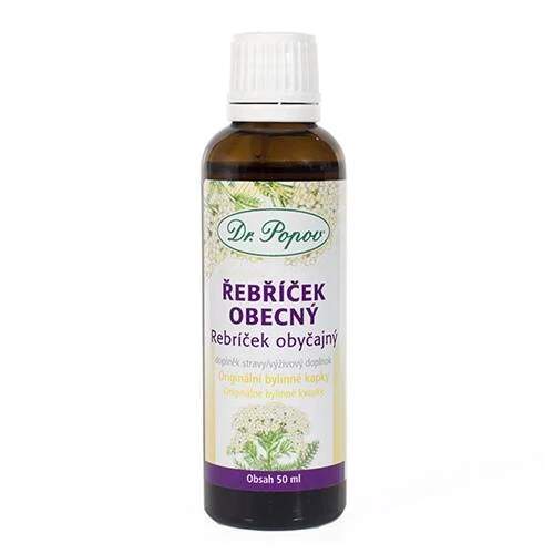 Levně Řebříček obecný – originální bylinné kapky, 50 ml (Tradičně užívaná bylina pro přirozené trávení a ženský komfort. Doplněk stravy.)