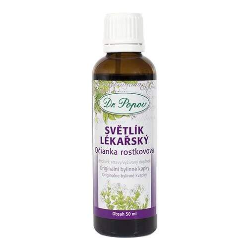 Levně Světlík lékařský – bylinné kapky 50 ml (Dr. Popov) (Podpora dobrého stavu zraku a úleva při únavě očí. Doplněk stravy.)