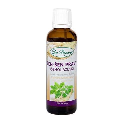 Levně Ženšen (Panax ginseng) – bylinné kapky 50 ml (Tradičně používané pro podporu vitality, soustředění a přirozené energie. Doplněk stravy.)