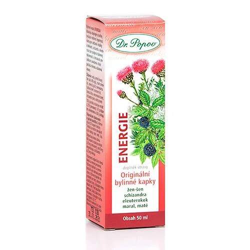 Energie – originální bylinné kapky 50 ml (Doplněk stravy. Podpora duševní výkonnosti a bdělosti (ženšen).)