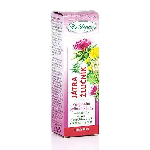 Levně Játra & Žlučník – bylinné kapky 50 ml (Doplněk stravy pro normální činnost jater a trávení. Tradiční směs: ostropestřec, kořen pampelišky, jablečník, zeměžluč.)