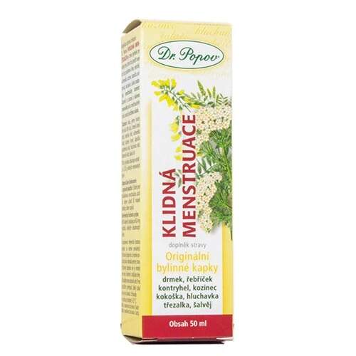 Levně Klidná menstruace – bylinné kapky 50 ml (Doplněk stravy pro období před menstruací a během ní.)