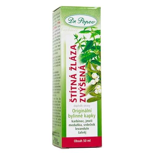Levně Štítná žláza – zvýšená, bylinné kapky 50 ml (Bylinná tinktura pro podporu normální činnosti štítné žlázy. Doplněk stravy.)