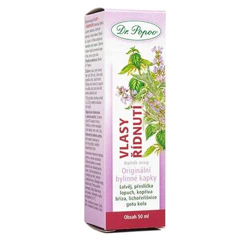 Levně Vlasy – řídnutí, bylinné kapky, 50 ml (Kopřiva, rozmarýn, přeslička, lopuch • doplněk stravy)