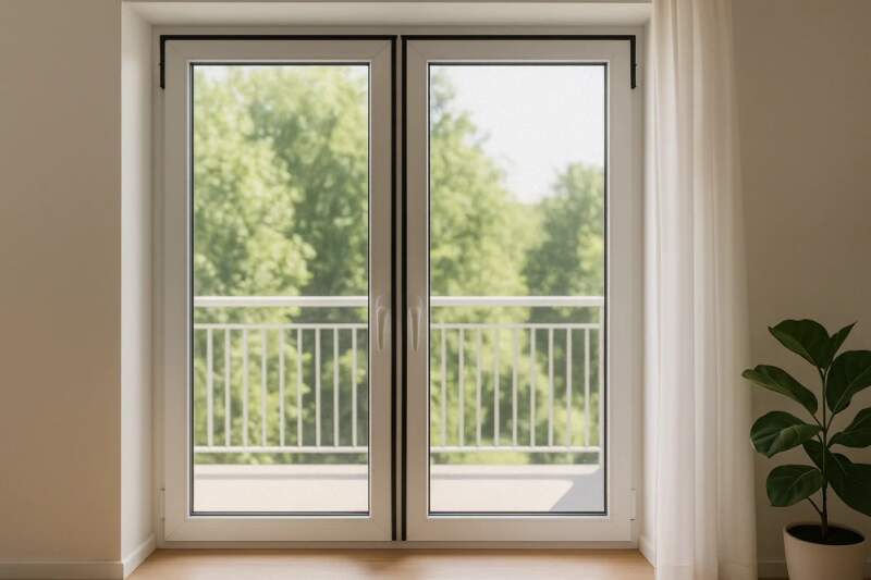 Levně TOPTRADE síť proti hmyzu PE na balkón – 2 ks (2200 × 650 mm) (PE síťovina do balkónových dveří, 2 ks, 2200 × 650 mm)
