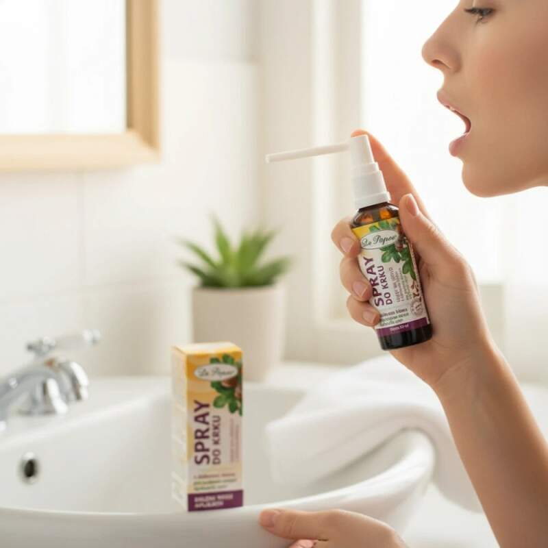 Levně Dr. Popov Sprej do krku s dubovou kůrou 50 ml (Bylinný ústní sprej s dubovou kůrou, šalvějí, řepíkem a tymiánem. Praktické 50ml balení. Doplněk stravy.)