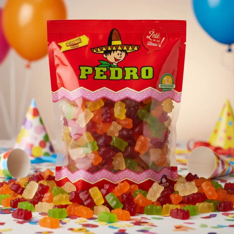 Levně Pedro želé medvídci 1000 g (Ovocné želé bonbony, 1 kg balení)