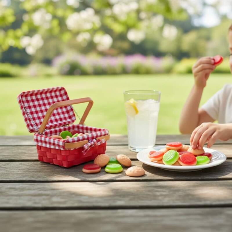 Pedro Fun Burger – želé bonbony ve tvaru hamburgerů 1 kg (Ovocná příchuť • dle výrobce bez lepku • podle složení bez palmového oleje)