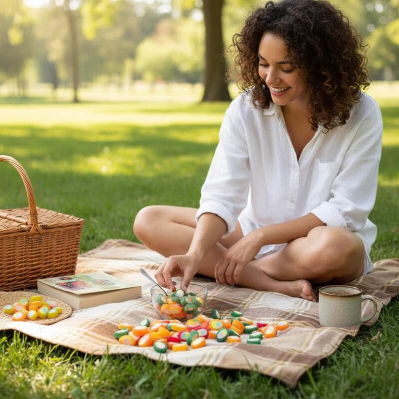 Levně DUO ovocné želé pendreky 900 g – jahoda, citron, broskev, limeta (Ovocné želé pendreky, mix 4 příchutí)