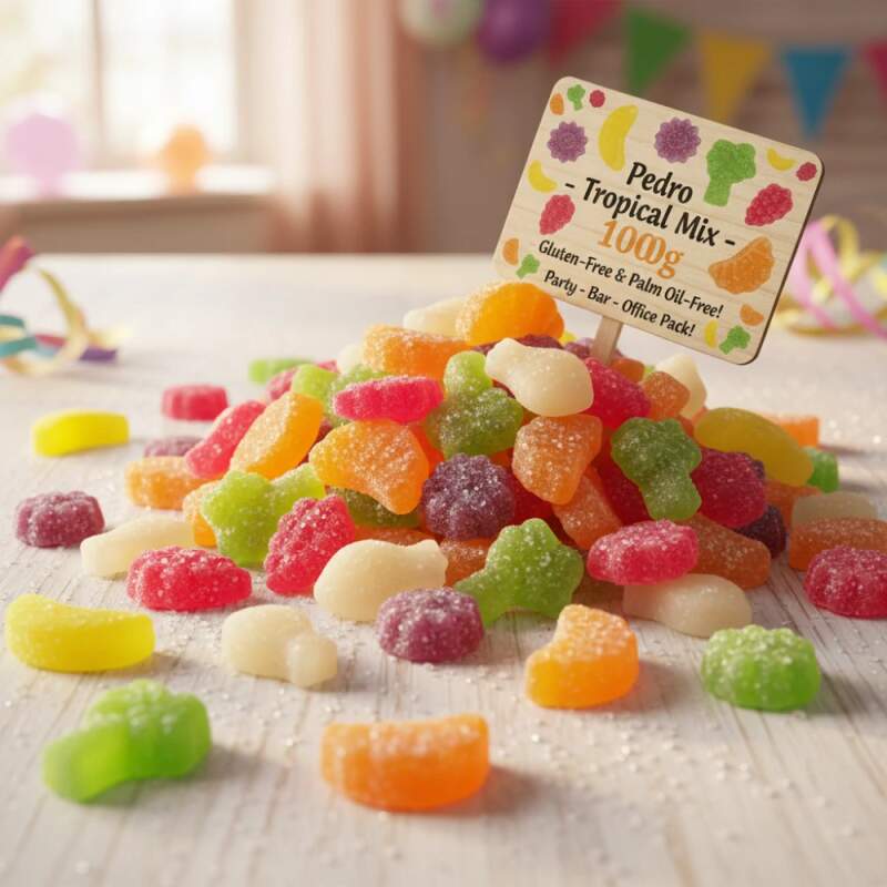Pedro Tropical Mix 1 kg – tropické želé bez lepku (krystalizující povrch, bez palmového oleje)