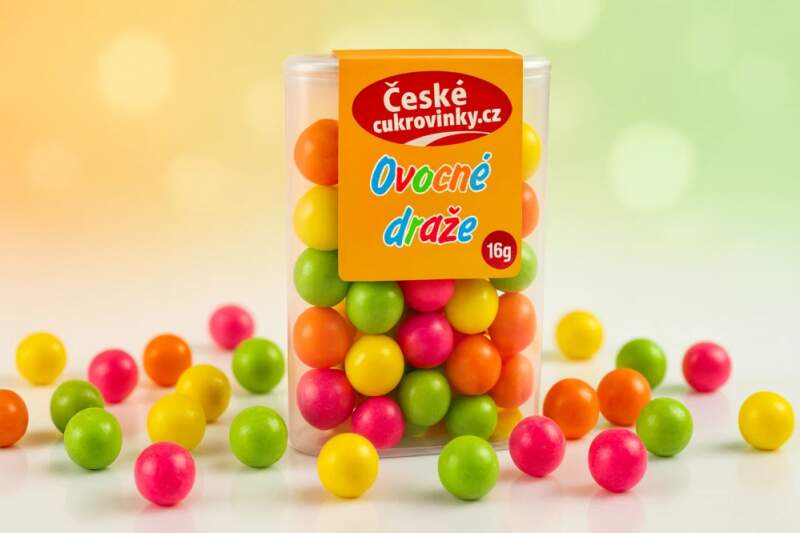 Levně Ovocné dražé – 18×16 g (288 g) (Mix ovocných příchutí, bez lepku a bez palmového oleje)