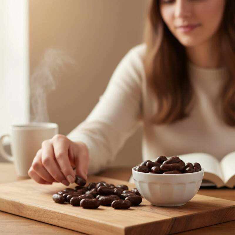 Kávové hrudky v hořké čokoládě 500 g (Poměr 75 % hrudek / 25 % hořká čokoláda)
