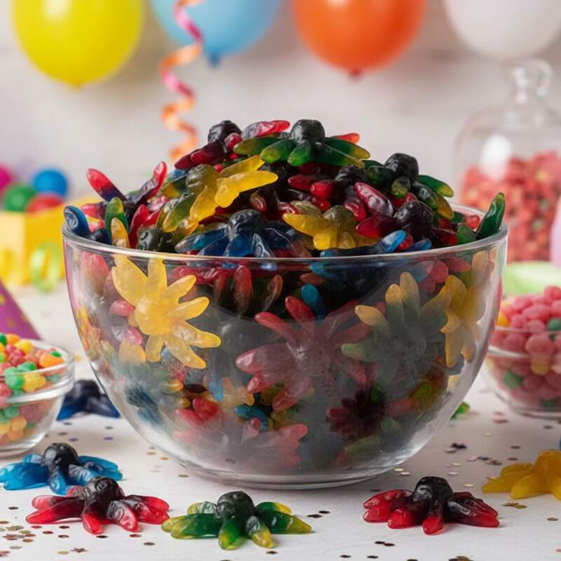 Levně Chobotnička želé 1000 g – ovocné želé bez lepku (Měkké ovocné želé ve tvaru chobotniček. Bez lepku – ideální na oslavy, candy bar i k filmu.)