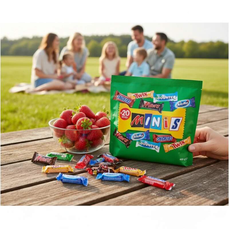 Levně Mars Minis – mix Snickers, Mars, Twix, Bounty a Milky Way 400 g (cca 20 ks, jednotlivě balené mini čokoládové tyčinky)