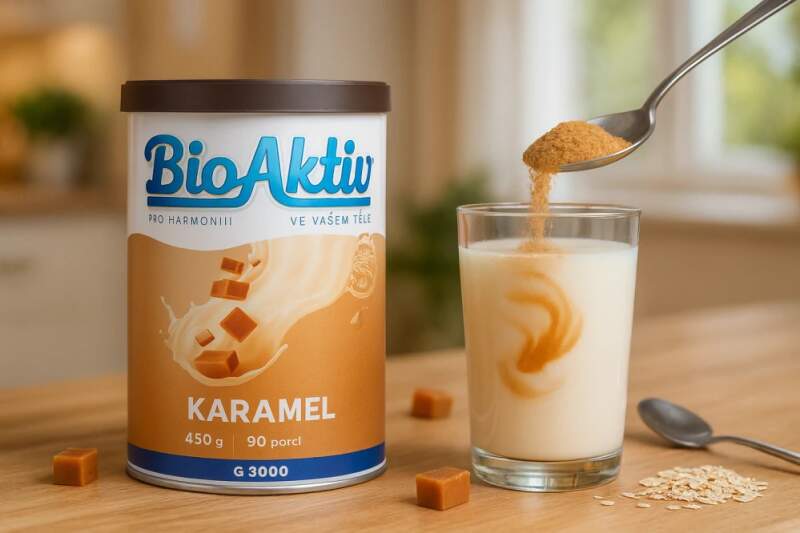 Levně BIOAKTIV KLASIK Family – karamel, prášek 450 g (Doplněk stravy v prášku s karamelovou příchutí)