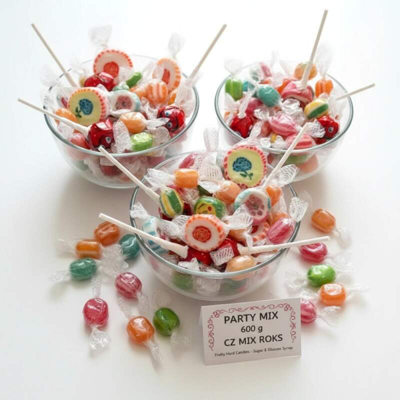 Párty mix 600 g – mix lízátek a bonbonů CZ MIX ROKS (CZ MIX ROKS (600g))