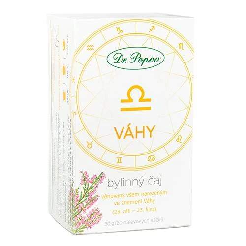 Bylinný čaj Váhy, 30 g (Porcovaný bylinný čaj pro znamení Vah (23. 9.–23. 10.), 20 sáčků)