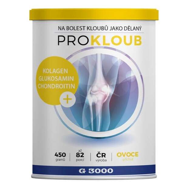 Levně PROKLOUB – kolagenový nápoj pro klouby, 450 g (Doplněk stravy v prášku se štěpeným kolagenem, glukosaminem, chondroitinem a 16 vitamíny a minerály. Bez cukru, slazeno sukralózou.)
