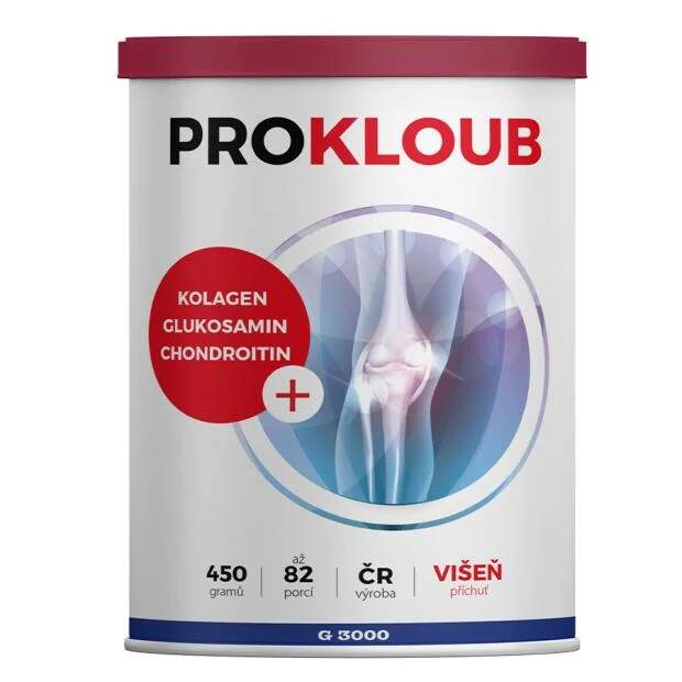 Levně ProKloub Višeň – kolagenový nápoj na klouby bez cukru, 450 g (Doplněk stravy v prášku se sladidlem: hydrolyzovaný kolagen, glukosamin, chondroitin, vitaminy a minerály.)