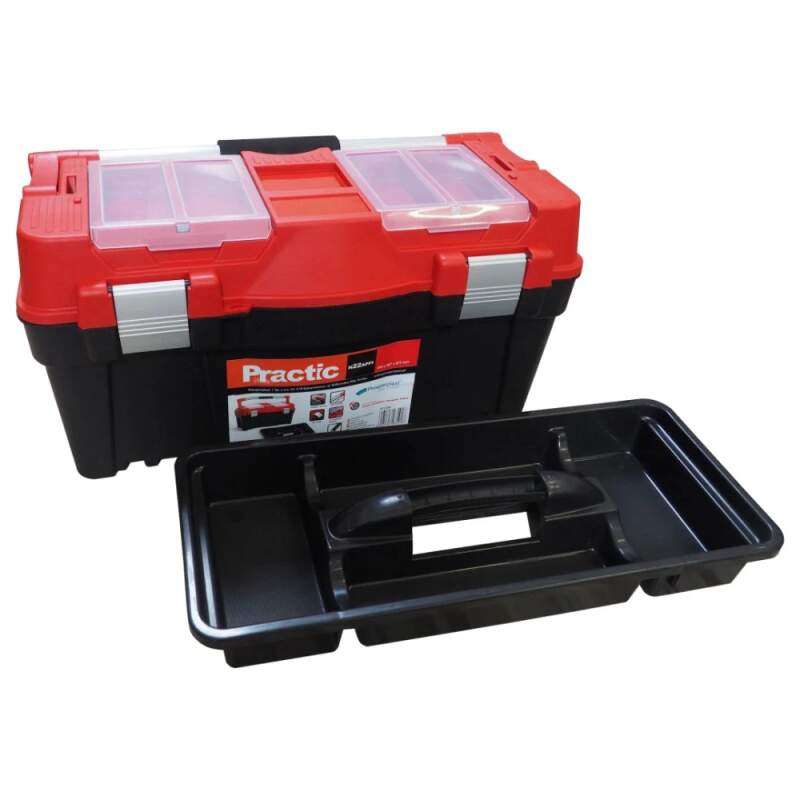 Levně Plastový box na nářadí Practic 598 × 286 × 327 mm (s vyjímatelnou přihrádkou, 2,7 kg)