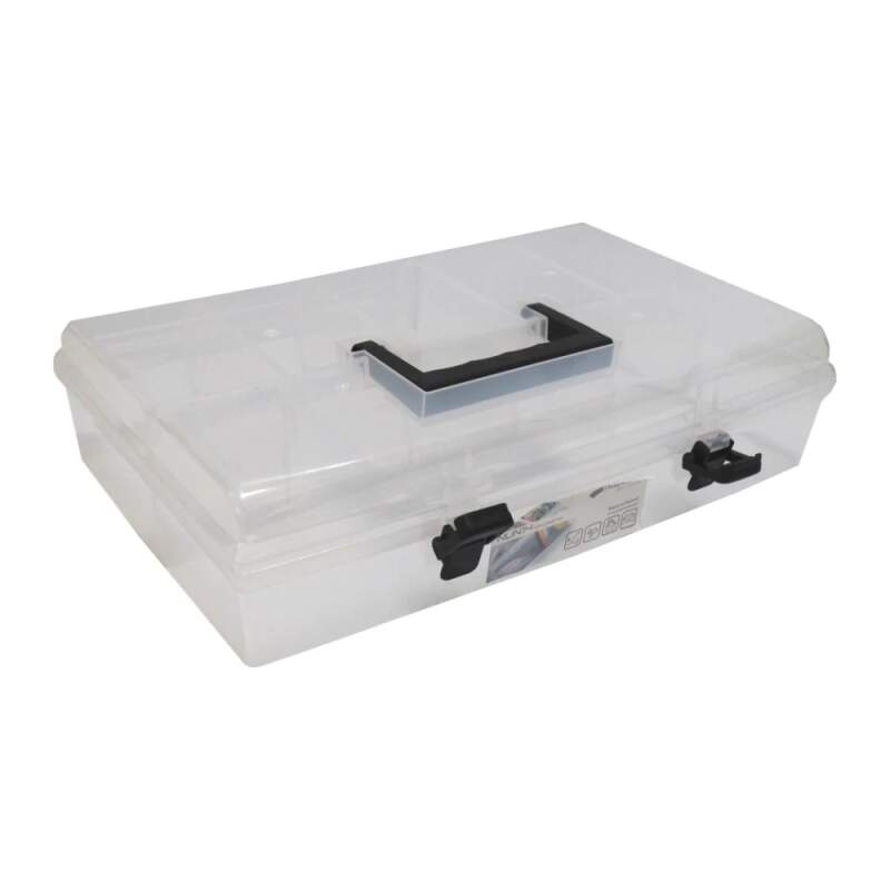 Levně Organizér plastový Nun, přepážkový, průhledný, 359×238×85 mm (Průhledný plastový box s přepážkami, 359×238×85 mm)
