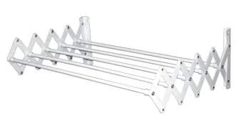 Levně Sušák na prádlo PRAKTIK B – harmonikový, ABS plast, 500 mm (Nástěnný sušák na drobné prádlo, šířka 50 cm)