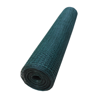 TOPTRADE králičí pletivo poplastované, oka 25 mm, drát 0,9 mm, 1 m × 10 m, zelené