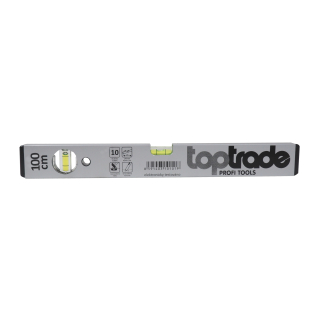 TOPTRADE vodováha 1000 mm, 2 libely, stříbrná – standard