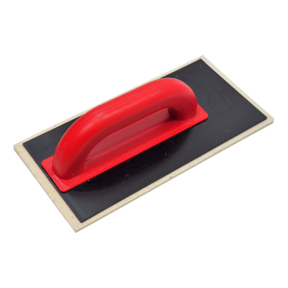 TOPTRADE hladítko ABS s posunutou rukojetí, bílá plsť 280×140×8 mm