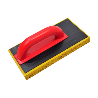 TOPTRADE hladítko s jemnou houbou, ABS, posunutá rukojeť, 280×140×30 mm