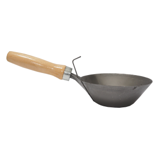 TOPTRADE naběračka s rukojetí, ocelová Ø 160 mm