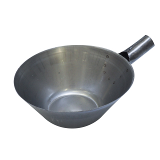 TOPTRADE naběračka s tulejí, ocelová, Ø 210 mm