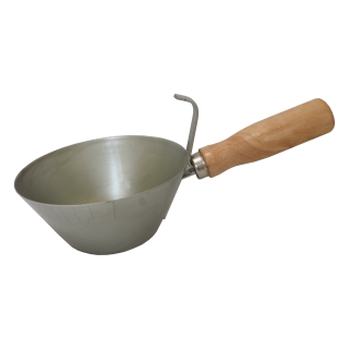 TOPTRADE naběračka na maltu 150 mm, pozinkovaná ocel