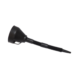 TOPTRADE plastový trychtýř na paliva se sítkem 15 × 370 mm