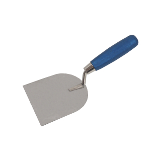 TOPTRADE štukatérská lžíce nerezová 120 × 100 mm, dřevěná rukojeť