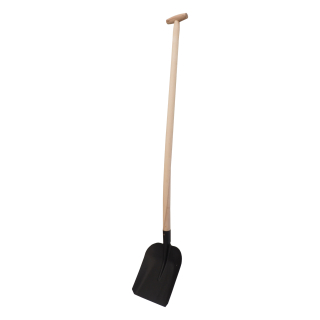 TOPTRADE lopata ocelová úzká, černý lak, T rukojeť, násada 120 cm