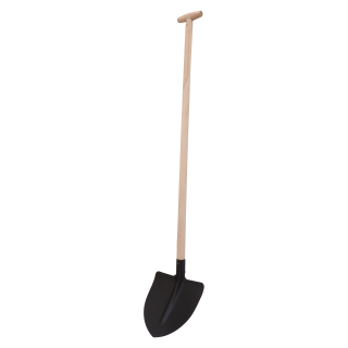 TOPTRADE lopata ocelová srdcovka, černý lak, rovná násada T 120 cm