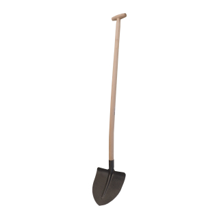 TOPTRADE lopata srdcovka – ocel, kladívkový lak, T rukojeť, 120 cm