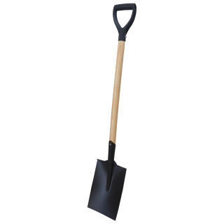 Rýč hranatý TOPTRADE, dřevěná násada, Y držadlo