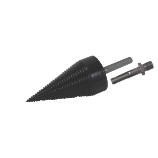 TOPTRADE štípací kužel 32×90 mm + 2 adaptéry 65 mm (SDS+ a šestihran)