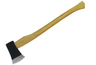 TOPTRADE sekera dřevorubecká 2000 g, dřevěná násada 915 mm