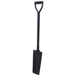 TOPTRADE výkopový rýč štychar 52 cm – hranatý, kovová násada