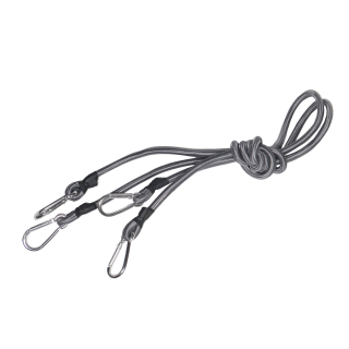 TOPTRADE gumolano s karabinami 120 cm, Ø 10 mm — 2 ks (15 kg)