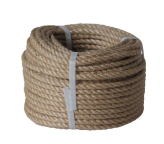 LANEX J-PP přírodní stáčené lano, 4pramenné, bez jádra, Ø 12 mm × 20 m