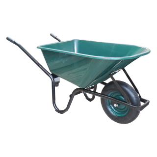 TOPTRADE kolečko 100 l – plastová korba, nafukovací kolo