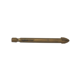 TOPTRADE vrták do skla, keramiky a dlažby Ø 10 mm × 85 mm, stopka 1/4″ Hex